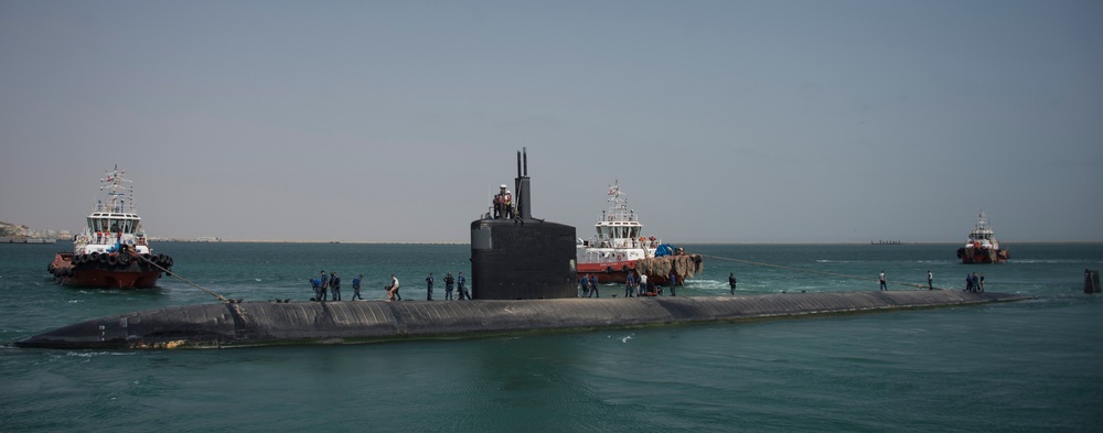 USS Boise departs