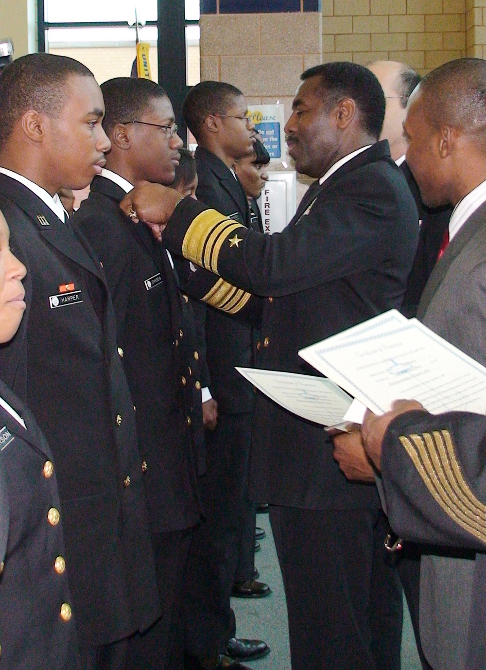 Naval inspector general visits Neal F. Simeon Career Academy