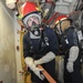 USS Abraham Lincoln firefighting drill