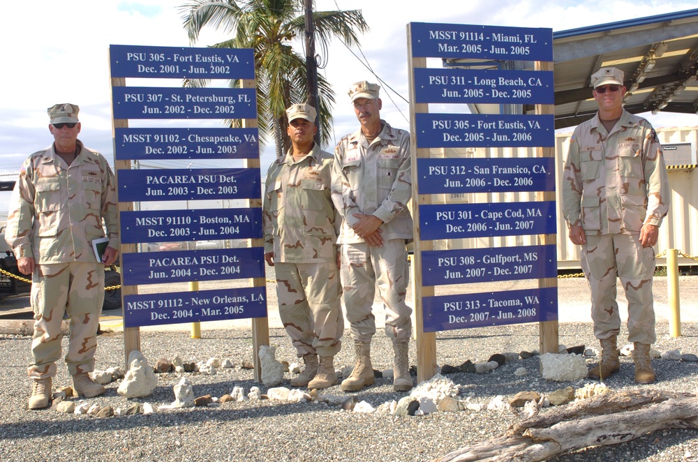 Coast Guard's monument of units that have been deployed to Guantanamo Bay