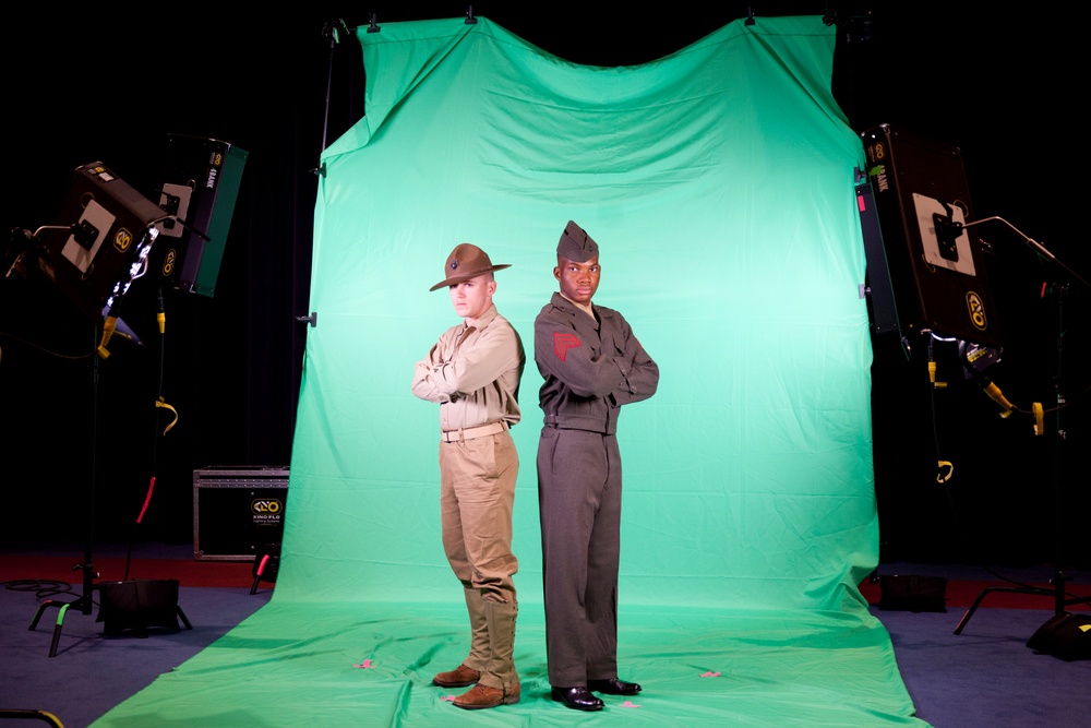 U.S. Marines Participate in Filming of 2014 Birthday Message