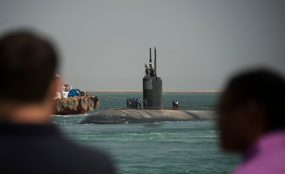 USS Boise departs