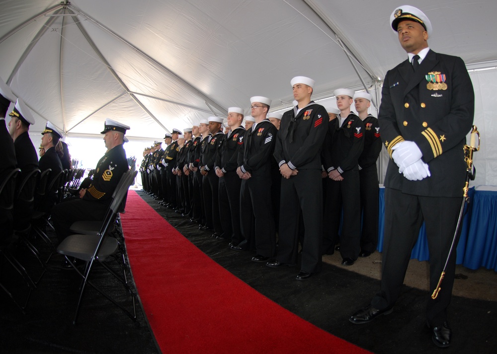 USS Toledo change of command ceremony