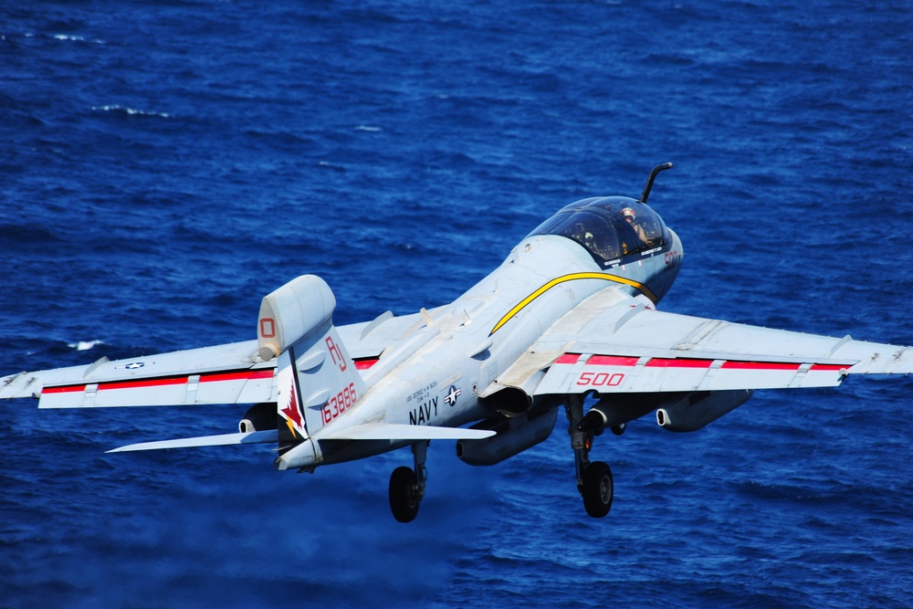 EA-6B Prowler takes off from USS George H.W. Bush