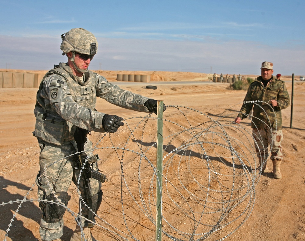 Soldiers reinforce the first line of defense