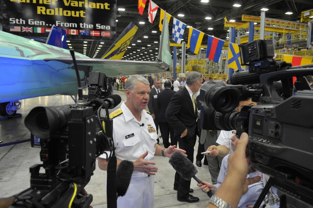 Ceremony of the Navy's first-ever stealth fighter