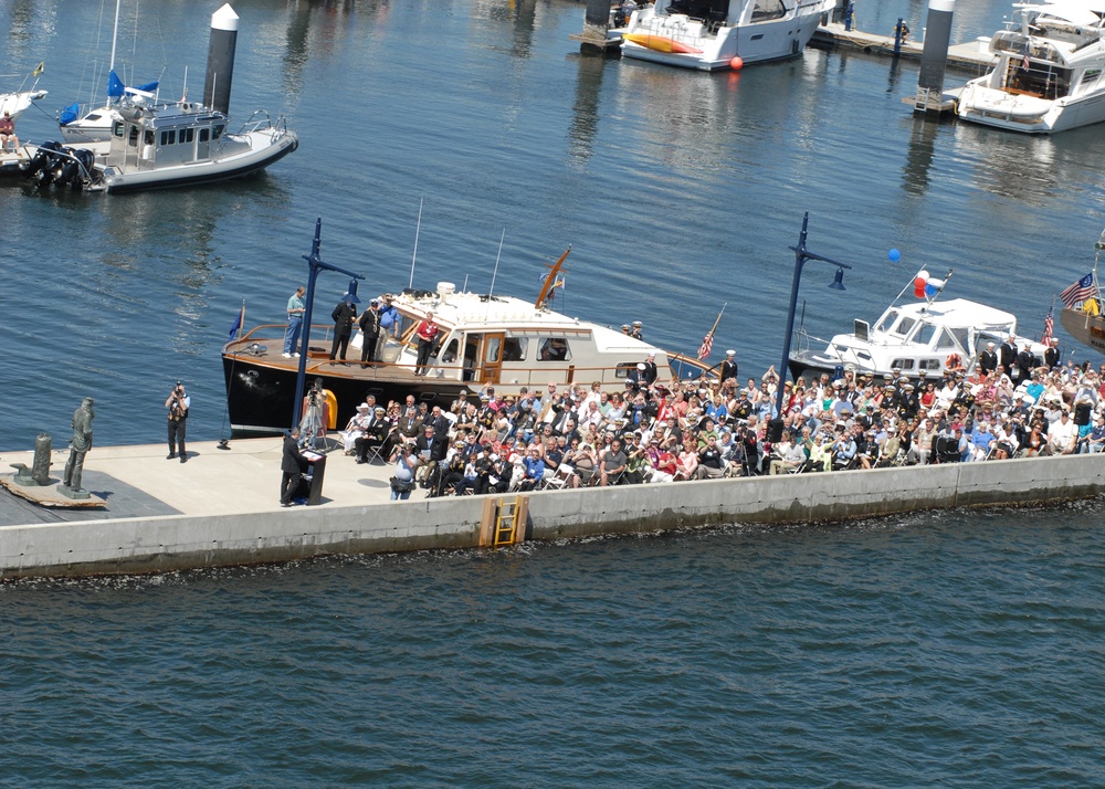 Lone Sailor Statue dedication