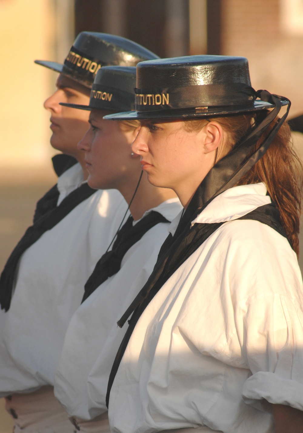 USS Constitution boarding pike drill team