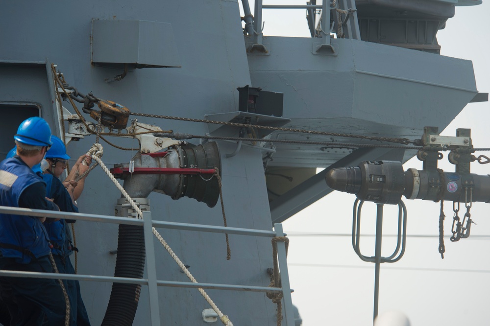 USS Arleigh Burke replenishment at