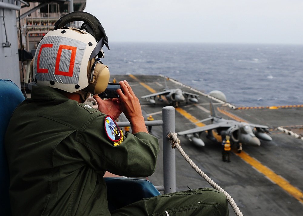 USS Bataan flight deck operations