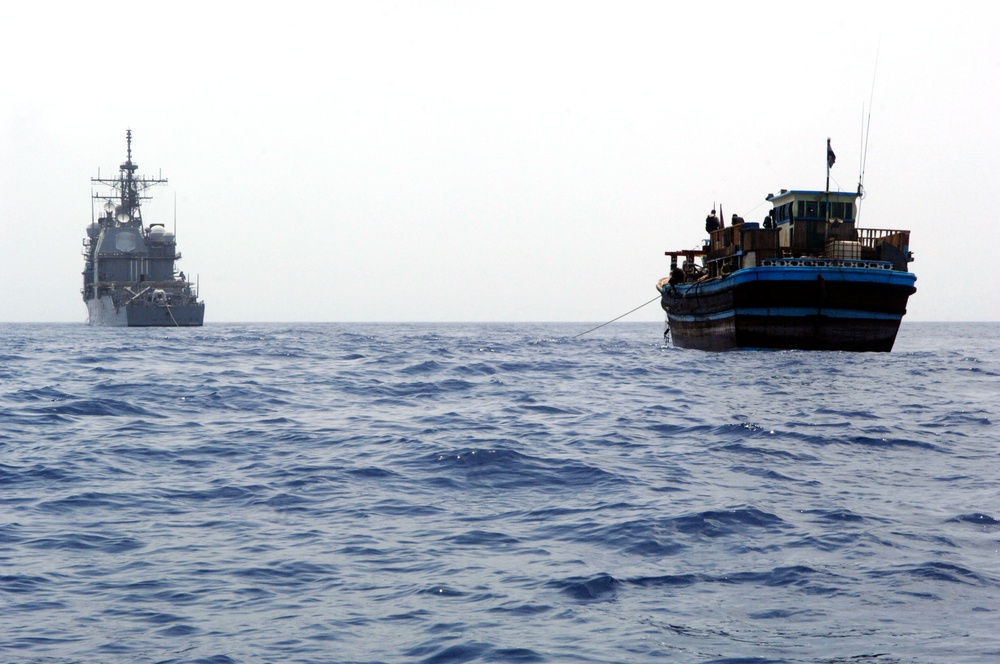 Stranded Yemeni vessel in the Gulf of Aden