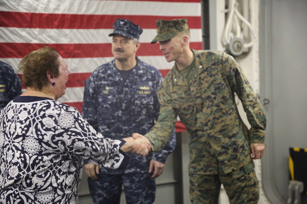 Key leader engagement aboard USS America