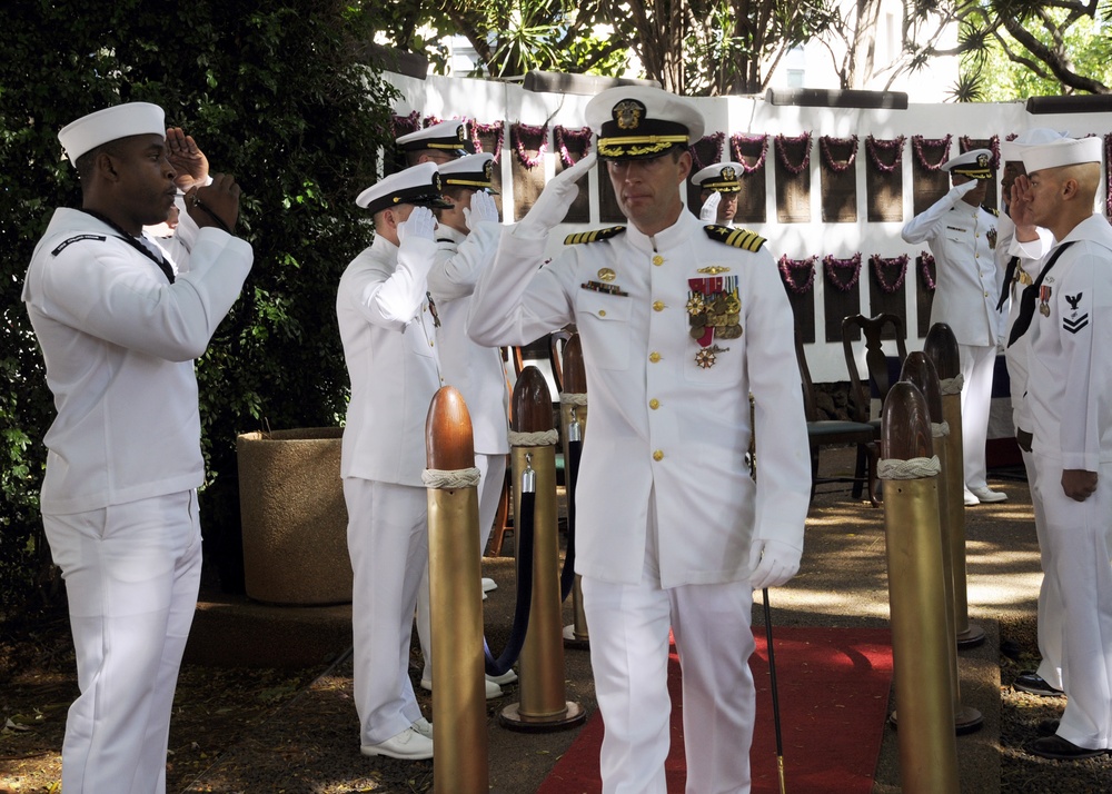 USS Michigan change of command ceremony