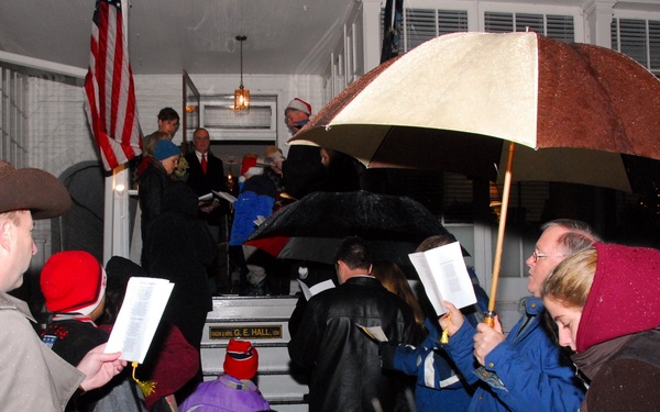 Christmas tree-lighting ceremony and caroling event