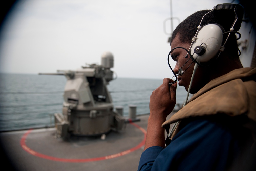 USS Arleigh Burke live-fire exercise