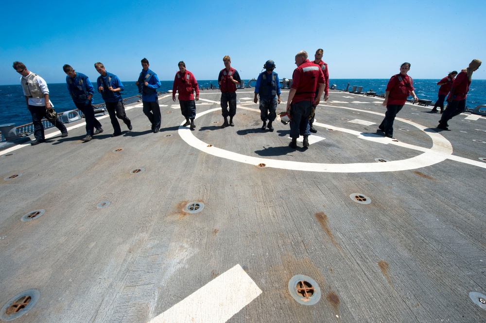 USS Arleigh Burke foreign object debris walk down