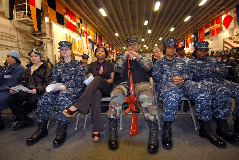 USS Wasp Women's History observance