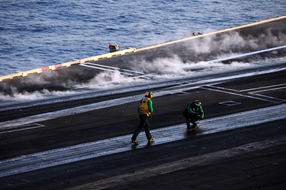 USS George H.W. Bush is supporting maritime security operations and theater security cooperation efforts in the US 5th Fleet area of responsibility