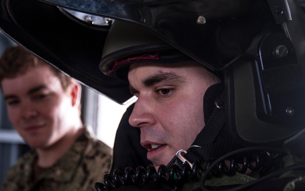 Training aboard USS George H.W. Bush