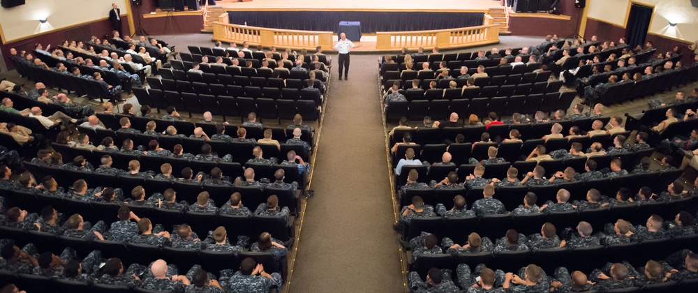 CJCS talks with Naval Station Great Lakes