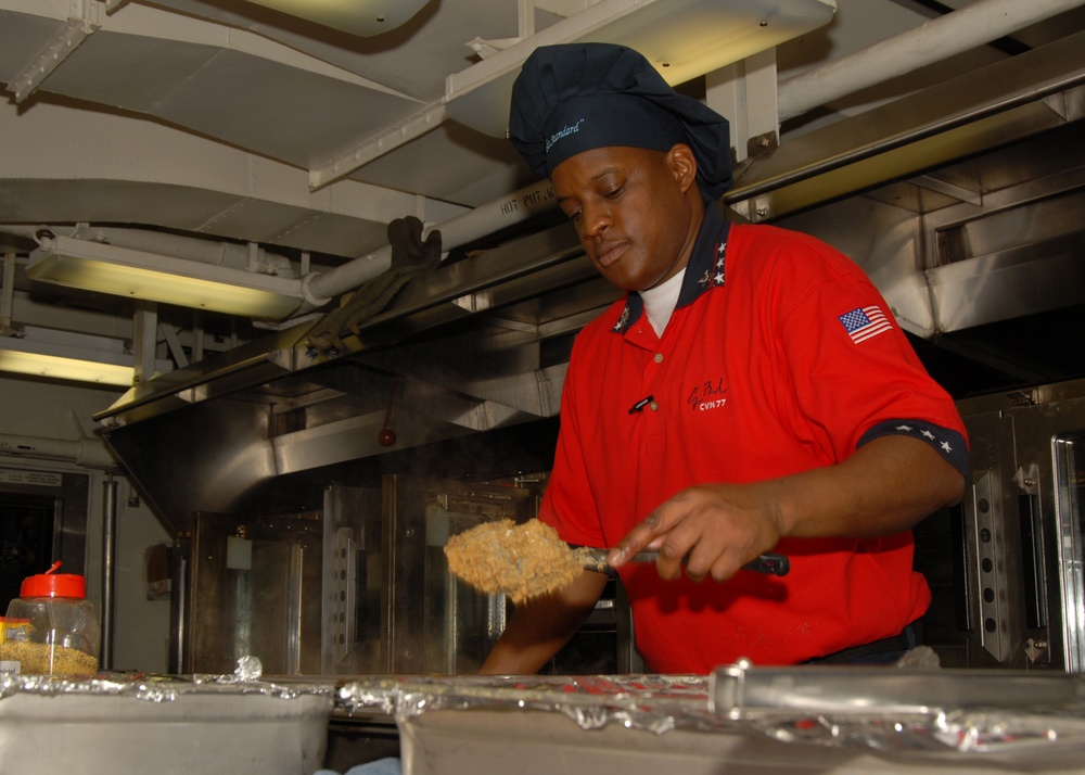 Sailor preps holiday meal