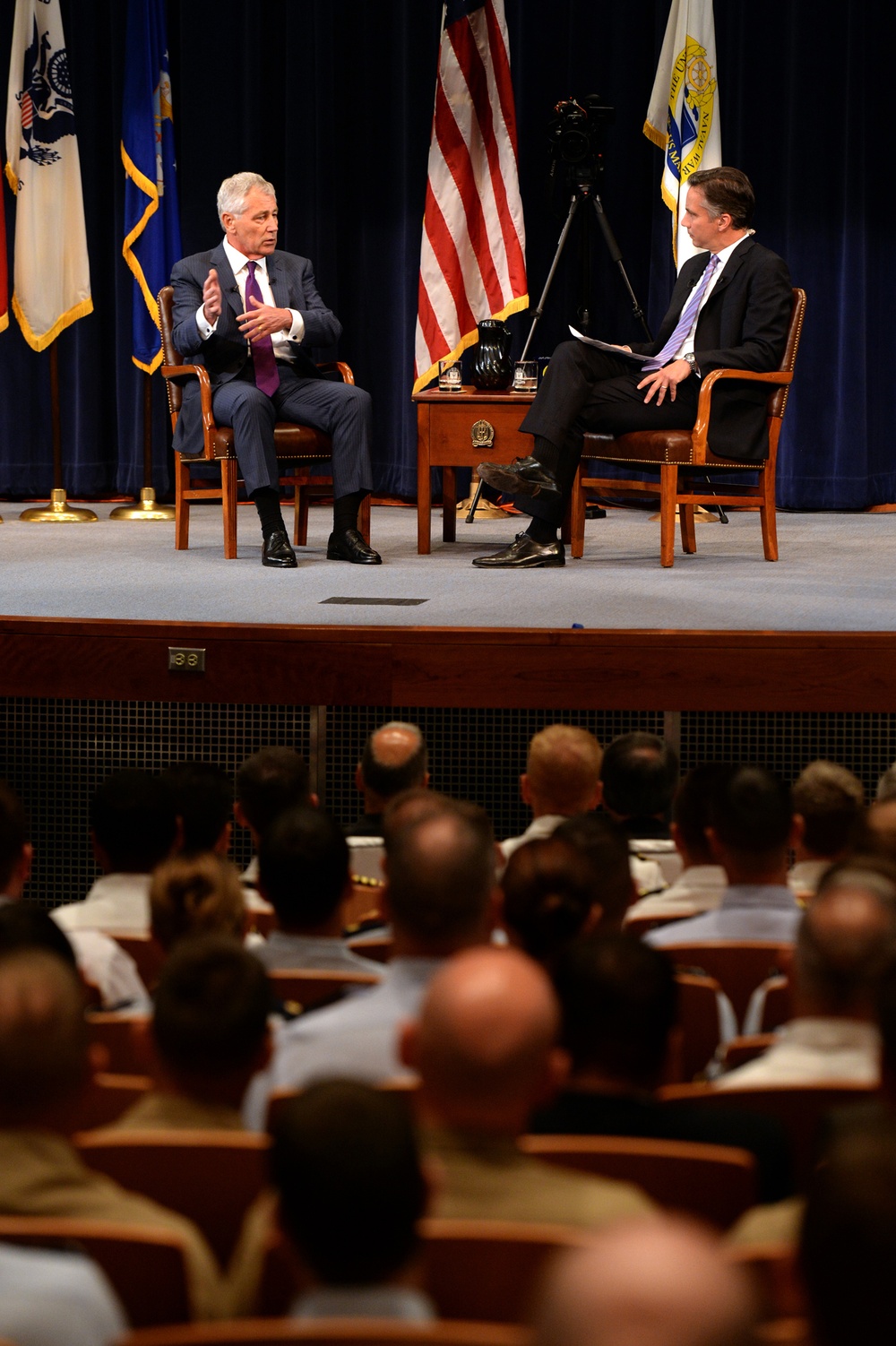 Hagel conducts interview with CNN's Jim Sciutto