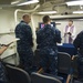 Canadian forces army chaplain leads service aboard USS Arleigh Burke