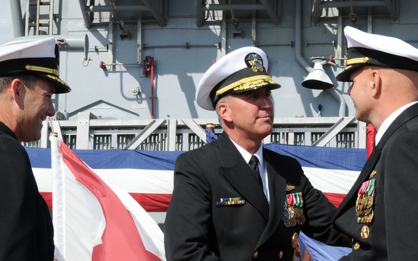 USS Chancellorsville change of command ceremony