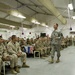 Gen. Stanley McChrystal speaks to Marine Expeditionary Brigade-Afghanistan members at Camp Leatherneck