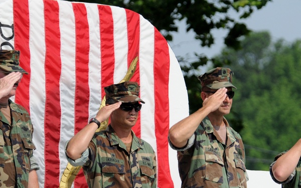 Change of command ceremony for Riverine Squadron 3