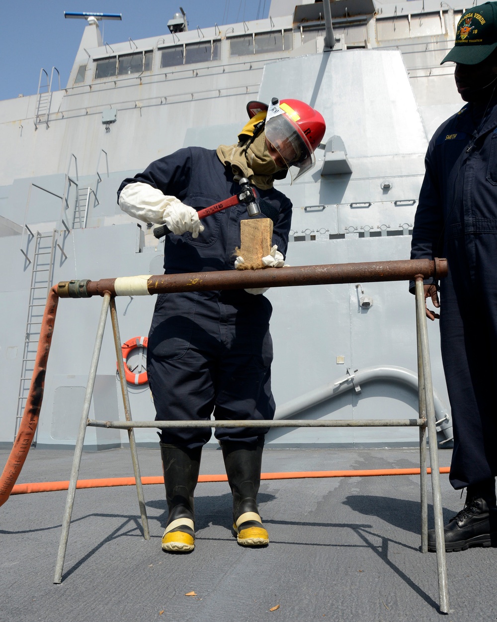 USS Mesa Verde  general quarters drill