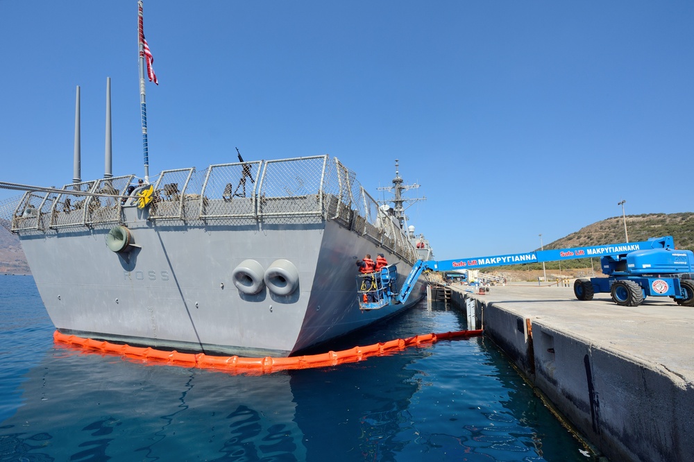 USS Ross port visit to Naval Support Activity Souda Bay