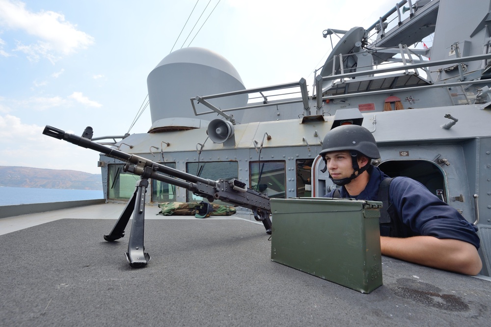 USS Ross departs Souda Bay