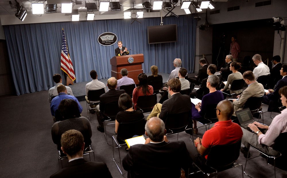 News briefing at the Pentagon