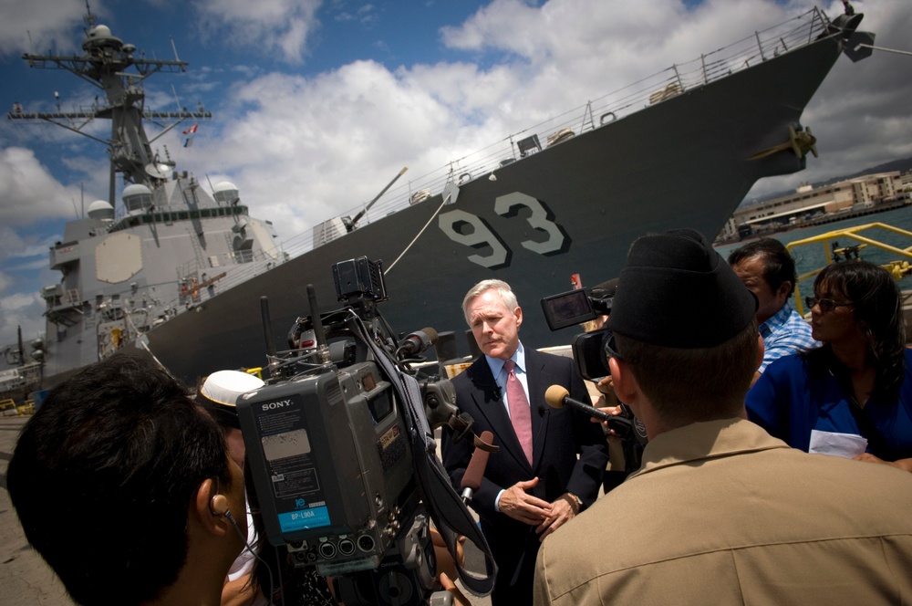 Secretary of the Navy answers questions