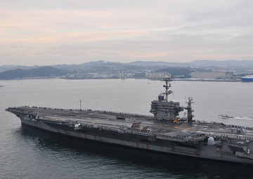 USS George Washington transits Truman Bay