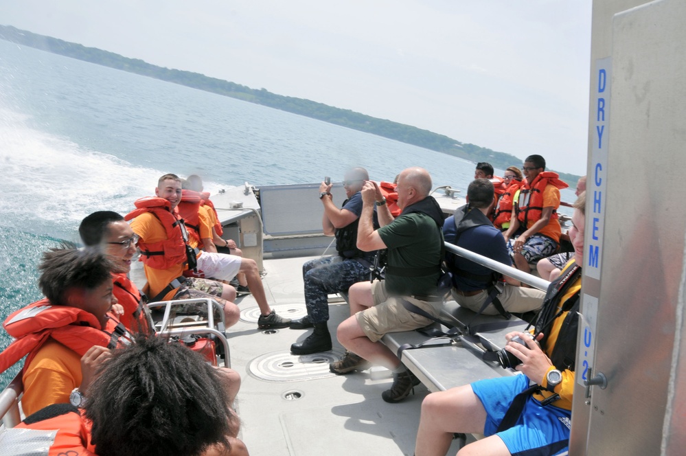 NJROTC cadets take ride on Lake Michigan