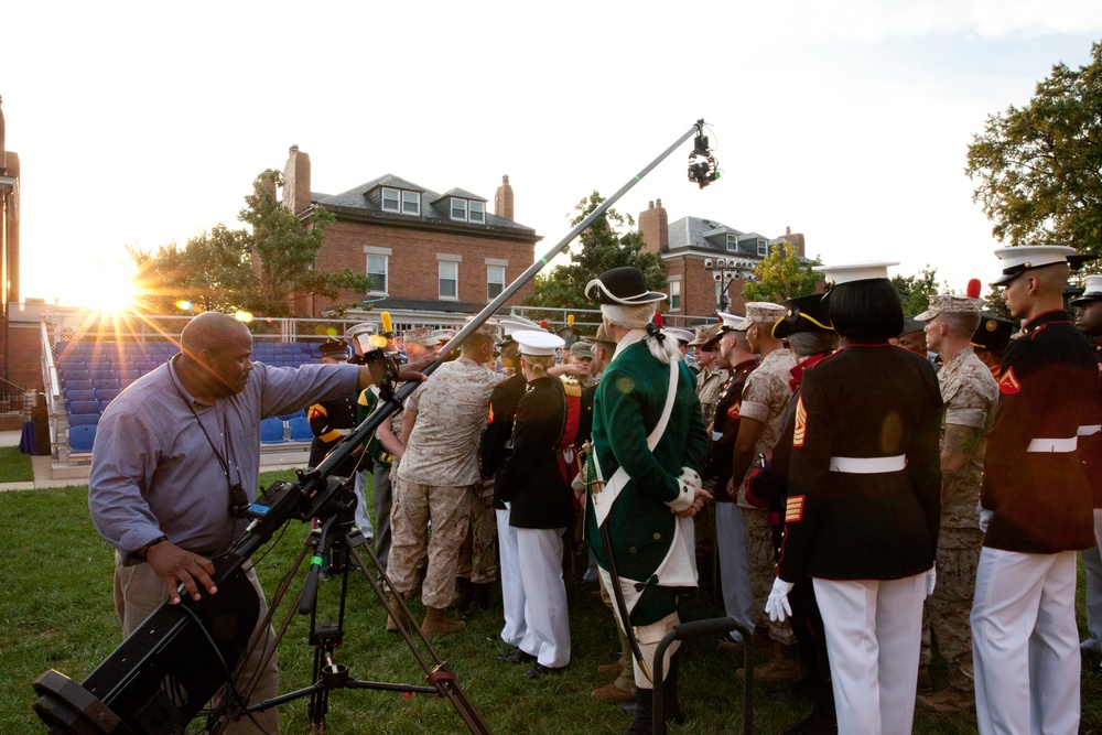 U.S. Marines Participate in Filming of 2014 Birthday Message