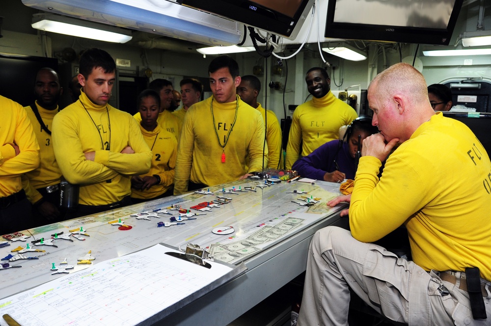 USS George H.W. Bush is supporting maritime security operations and theater security cooperation efforts in the US 5th Fleet area of responsibility.