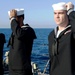 USS Ramage prep for dress blues inspection