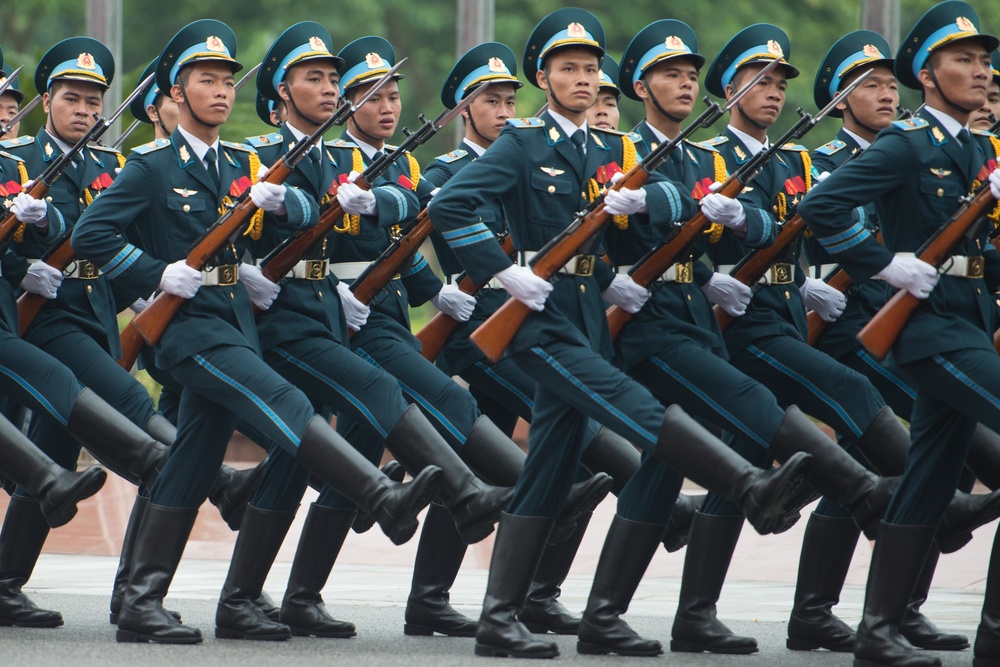 Vietnamese honor guard ceremony