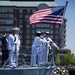 USS Constitution crew members lay a wreath