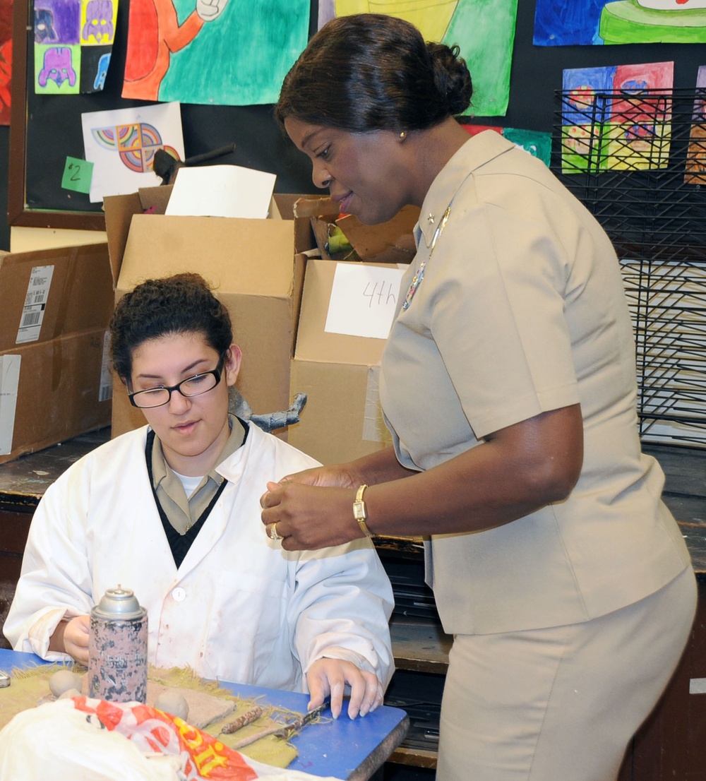 Rear Adm. Andrews' visit to Hyman G. Rickover Naval Academy