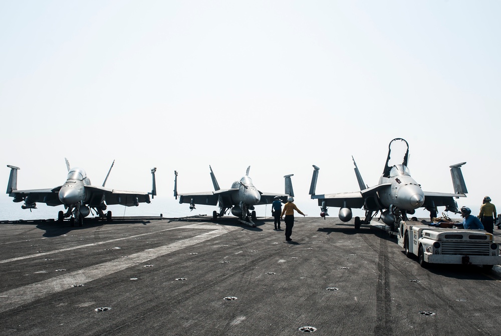 USS George H.W. Bush is supporting maritime security operations and theater security cooperation efforts in the US 5th Fleet area of responsibility