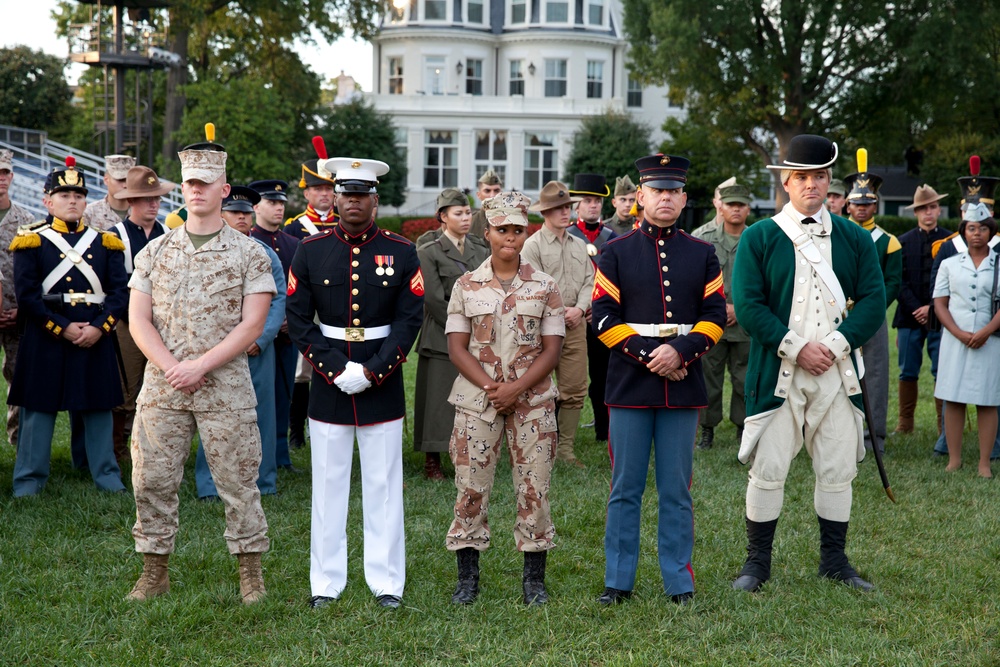 US Marines Participate in Filming of 2014 Birthday Message