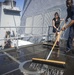 USS Arleigh Burke washdown aboard USS Roosevelt