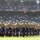 Cadets march onto the field of Qualcomm Stadium