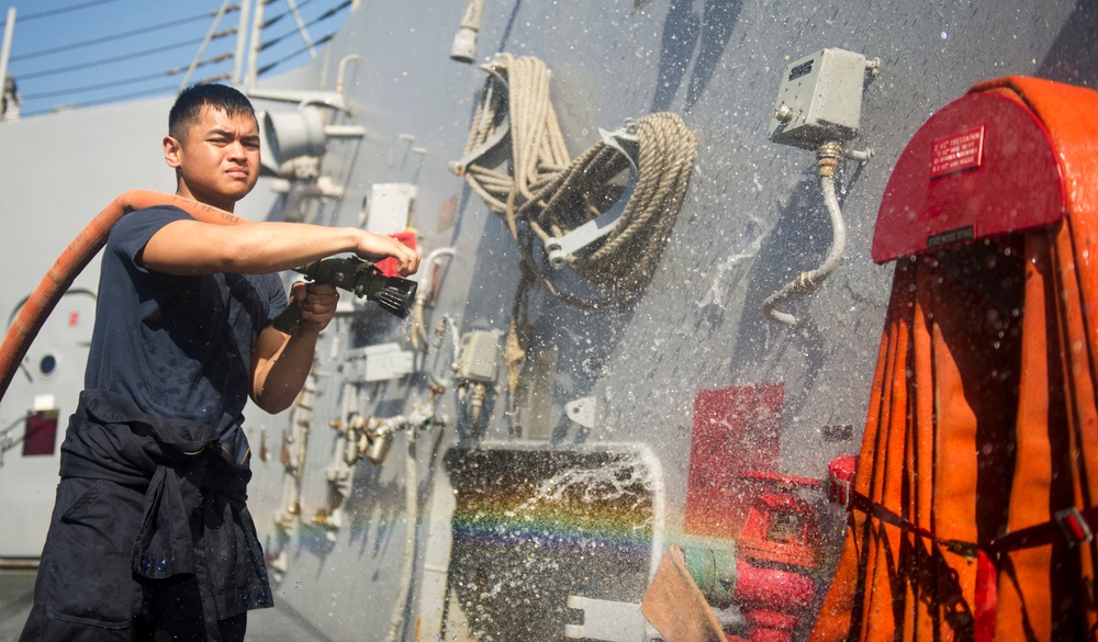 USS Roosevelt freshwater wash down