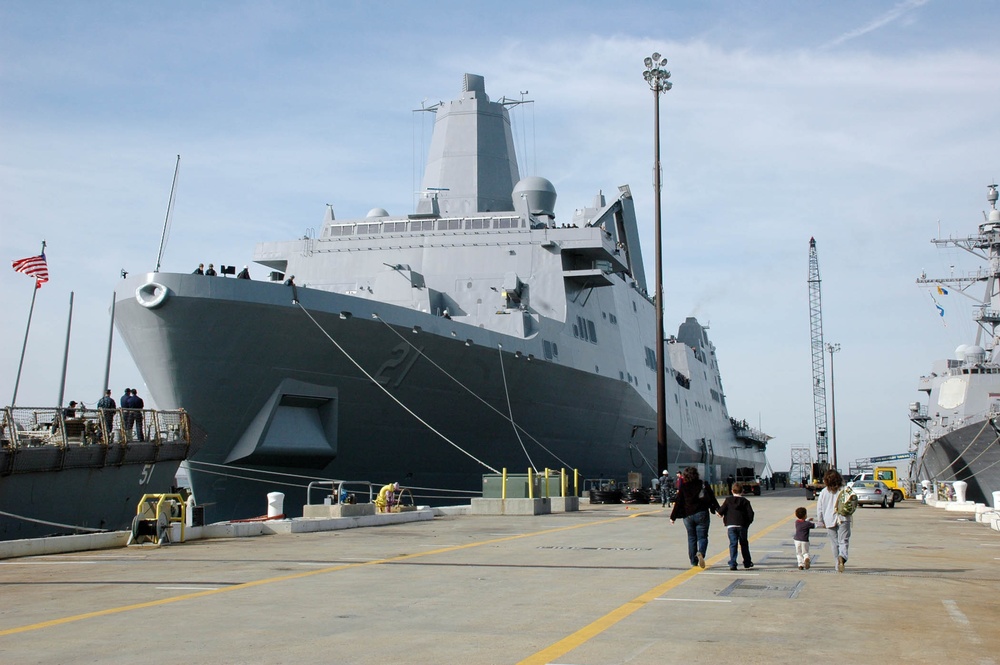 USS New York docked at Naval Station Norfolk