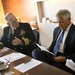 Capt. Bill Cox briefs Secretary of Defense Chuck Hagel